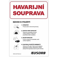 Značka HAVARIJNÍ SOUPRAVA, plast, 210 × 297 mm